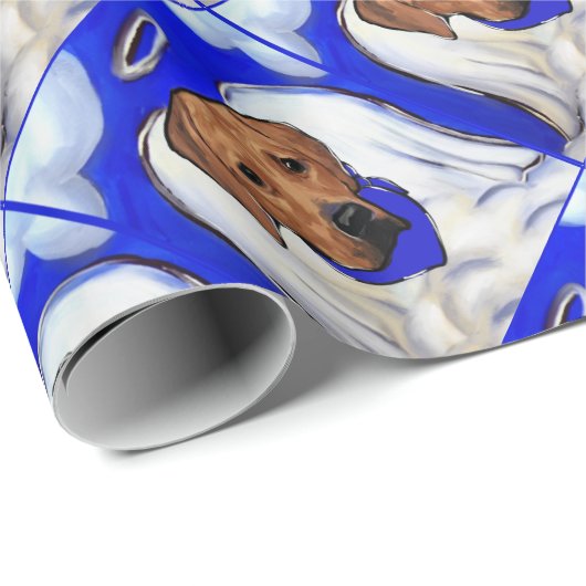 Papier Cadeau Rhodesian Ridgeback (Coin rond)