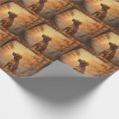 Papier Cadeau Rhodesian Ridgeback à l'automne Feuilles automne I (Coin)