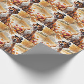 Papier Cadeau Rhodesian Ridgeback Autumn quitte Thanksgiving Art (Coin)