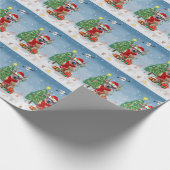 Papier Cadeau Rhodesian Ridgeback Chien dans neige cadeau de Noë (Coin)