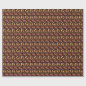 Papier Cadeau Rhodesian Ridgeback Chien Halloween sorcier Citrou (Plat)