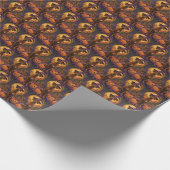 Papier Cadeau Rhodesian Ridgeback Chien Halloween sorcier Citrou (Coin)