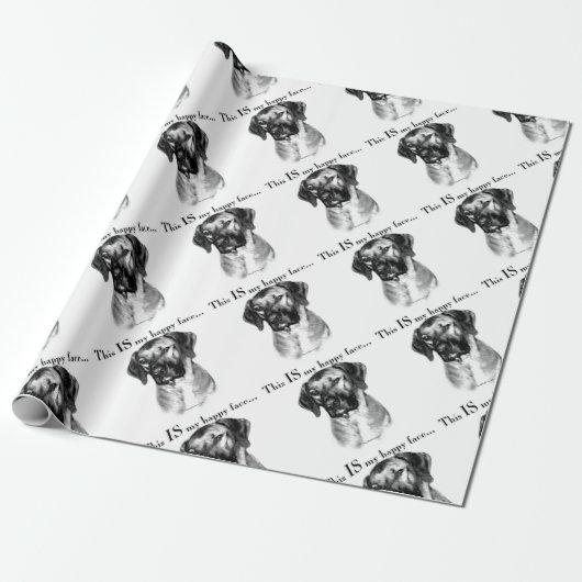Papier Cadeau Rhodesian Ridgeback Happy Face (Déroulé)