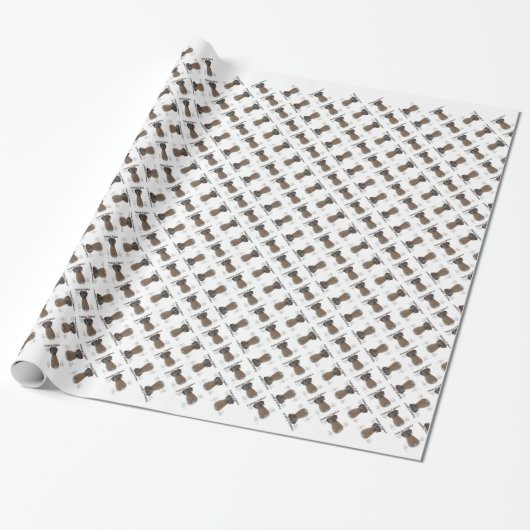 Papier Cadeau Rhodesian Ridgeback Historique Design (Déroulé)