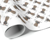 Papier Cadeau Rhodesian Ridgeback Historique Design (Coin rond)