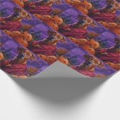 Papier Cadeau Rhodesian Ridgeback Vampire Citrouilles Halloween (Coin)
