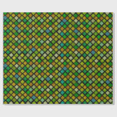 Papier Cadeau Rhombus verts (Plat)