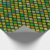 Papier Cadeau Rhombus verts (Coin)