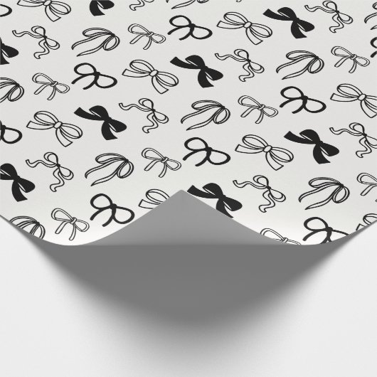 Papier Cadeau Ribbon Bow Pattern Christmas (Coin)