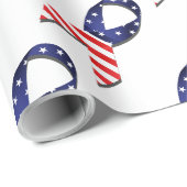 Papier Cadeau Ribbon USA (Coin rond)