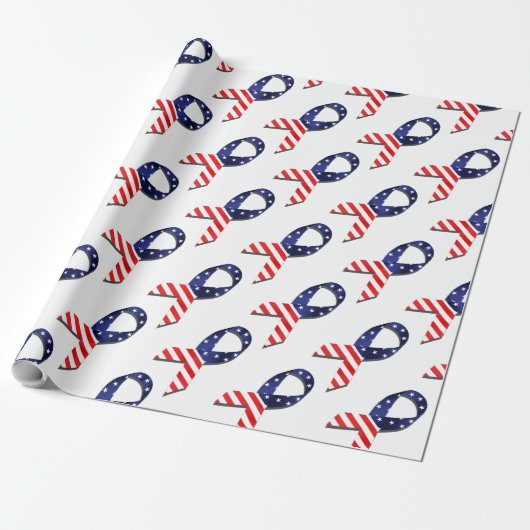 Papier Cadeau Ribbon USA (Déroulé)