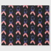 Papier Cadeau Ribbon USA (Plat)