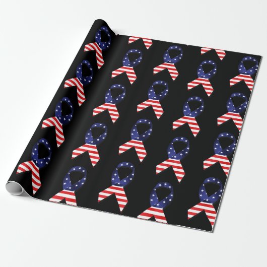 Papier Cadeau Ribbon USA (Déroulé)