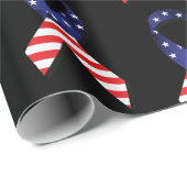 Papier Cadeau Ribbon USA (Coin rond)