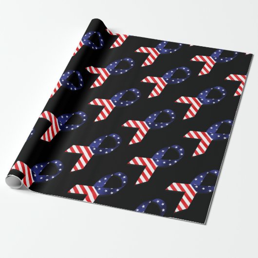 Papier Cadeau Ribbon USA (Déroulé)