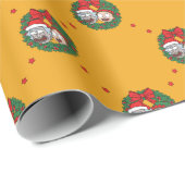Papier Cadeau Rick et Morty | Motif de couronne de vacances (Coin rond)