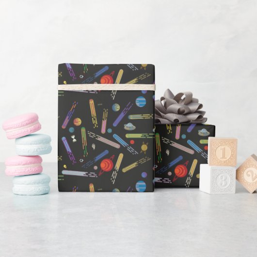 Papier Cadeau RICK ET MORTY™ | Motif de la comète spatiale (Baby Shower)