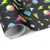 Papier Cadeau RICK ET MORTY™ | Motif de la saison psychédélique  (Coin rond)