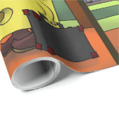 Papier Cadeau Rick London Art Ancien De La Cravate Fromage Comiq (Coin rond)