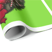 Papier Cadeau Ride drôle "baisers d'atout de Noël " (Coin rond)