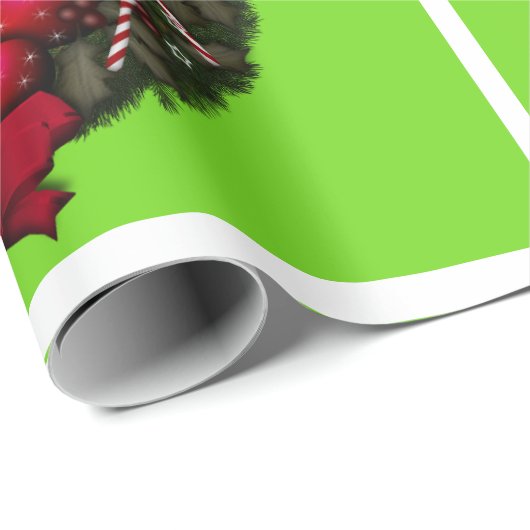 Papier Cadeau Ride drôle "baisers d'atout de Noël " (Coin rond)