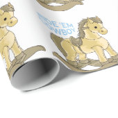 Papier Cadeau Ride 'Em Cowboy (Coin rond)