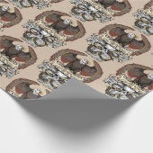 Papier Cadeau Ride To Live Live To Ride Biker design (Coin)