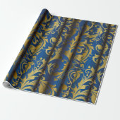 Papier Cadeau Rideaux dorés 1 (Déroulé)