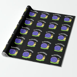 Papier Cadeau Rider Lent Drôle Petit Rider Pun escargot Dark BG