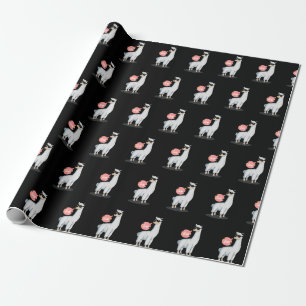Papier Cadeau Rien de dramatique Lama qui aime les animaux Incro