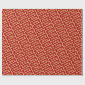 Papier Cadeau Rien de drôle Festive Rouge Or Texte Noël (Plat)