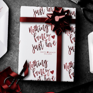 Papier Cadeau Rien De Fancy Juste Amour   Dark Crimson Mariage r