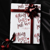 Papier Cadeau Rien De Fancy Juste Amour | Dark Crimson Mariage r