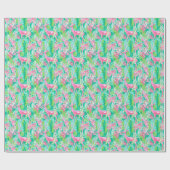 Papier Cadeau Rinder d'aquarelle de Noël de Palm Beach (Plat)