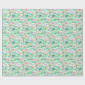 Papier Cadeau Rinder d'aquarelle de Noël de Palm Beach (Plat)