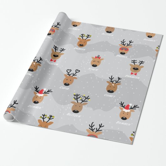 Papier Cadeau Rinder de Père Noël (Déroulé)