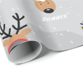 Papier Cadeau Rinder de Père Noël (Coin rond)