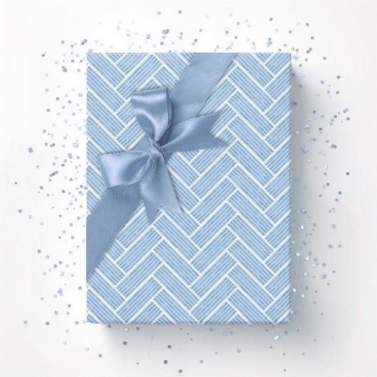 Papier Cadeau Ripple Herringbone in Slate