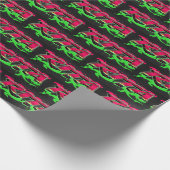 Papier Cadeau Rita prénom Graffiti red green (Coin)