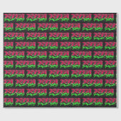 Papier Cadeau Rita prénom nom graffiti rouge vert (Plat)