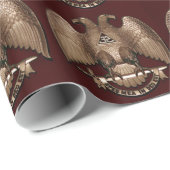 Papier Cadeau Rite écossais rouge d'Eagle de double de maçon de (Coin rond)