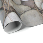 Papier Cadeau River Stones Automne Motifs (Coin rond)