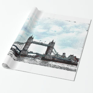 Papier Cadeau River Thames & Tower Bridge, Londres Angleterre