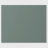 Papier Cadeau Rivière Rocheuse Vert Profond Uni (Plat)