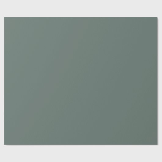 Papier Cadeau Rivière Rocheuse Vert Profond Uni (Plat)