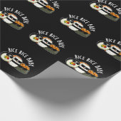 Papier Cadeau Riz Bébé Funny Sushi Roll Pun Dark BG (Coin)