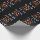 Papier Cadeau Rizz Em With The Tism Meme Autism Funny Racoon (Coin)