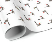 Papier Cadeau Roadrunner mignon le père noël (Coin rond)