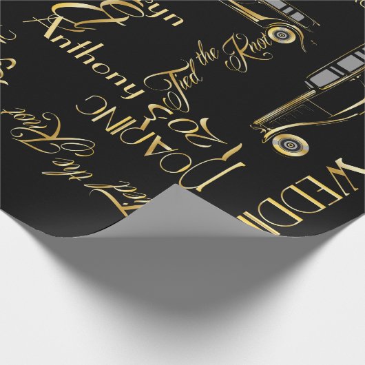 Papier Cadeau Roaring Années Gatsby Style Mariage Enveloppe cade (Coin)