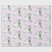 Papier Cadeau Robe de mariée de mariés (Plat)